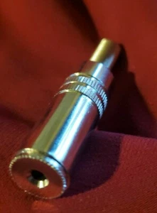 2.5mm Stereo Female Chrome Jack Socket New Connector (1) USA .Solderable. - Picture 1 of 5