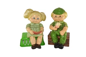 SCIOTO CERAMIC CABBAGE PATCH KIDS FIGURINES GIRL & BOY SHELF SITTERS 3PC SET - Picture 1 of 11