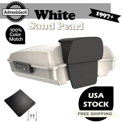 White Sand Pearl Razor Tour Pack Fits Harley Street Road King Glide 1997+ - Image 1 of 4