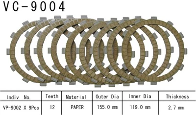 Juego de fricción embrague Vesrah para moto de cross horquillas invertidas KTM EXC250 2004-2006 Foto 1 de 2