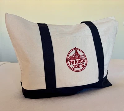 Trader Joe’s Canvas Heavy-Duty Navy Reusable Eco Grocery Tote Bag  - Image 1 of 4