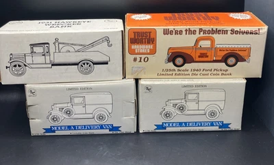 Lote 4 bancos de monedas de camión vintage Foto 1 de 4