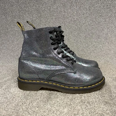 Botas de Combate Dr. Martens Pascal Iridiscente Crackle Para Mujer’s 8 Brillo Metálico Foto 1 de 4