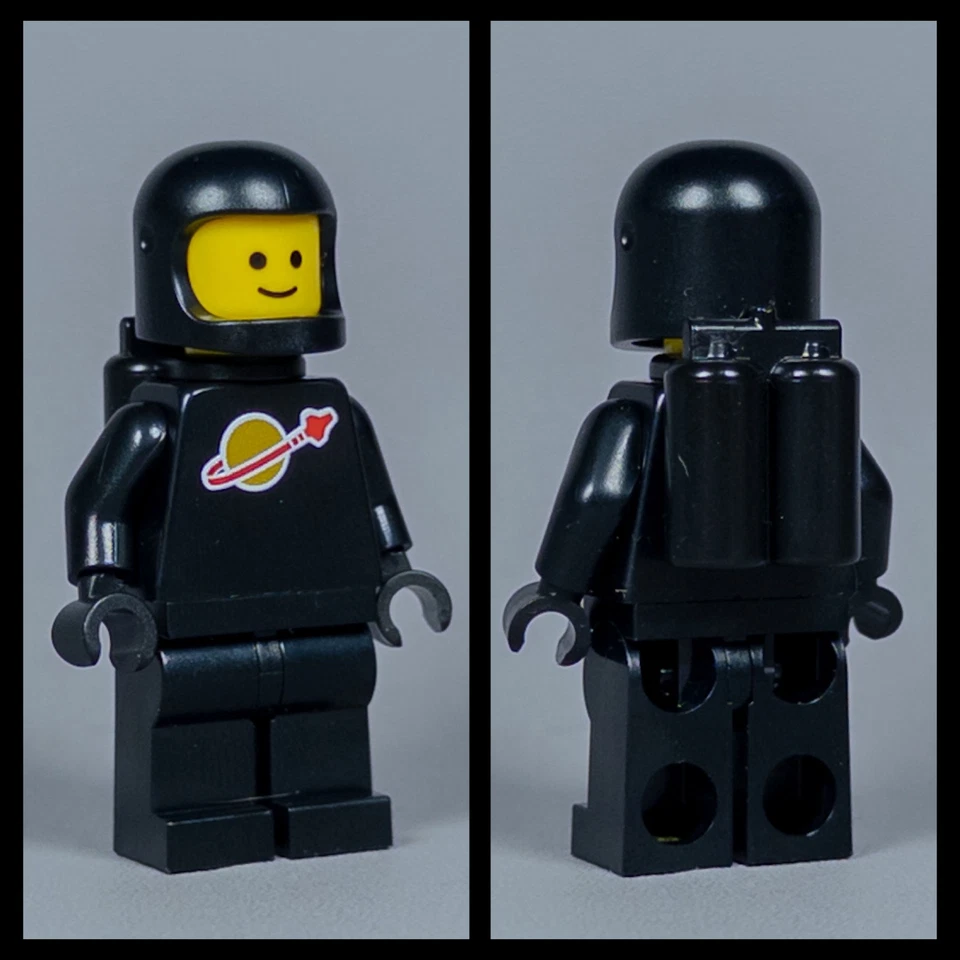 LEGO Classic Black Spaceman Figura Personalizada con Casco Espacial Foto 1 de 1