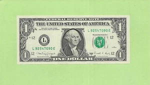 1988A ..UNCIRC $1 L 9254 7090 E .... 1988A $1 L-E BELLA BANCONOTA FRN - Foto 1 di 2