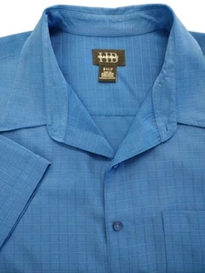 Men's Harbor Bay Short Sleeve Button Up Shirt Blue 3XLT - Picture 1 of 4