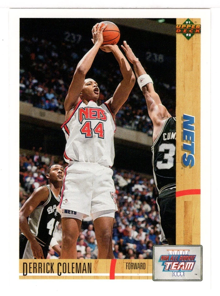 Derrick Coleman - New Jersey Nets (NBA Basketball) 1991-92 Upper Deck # 35 Mint - Image 1 of 1
