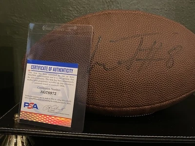 Lamar Jackson Autographed Baltimore Ravens Full Size Football PSA-COA - Image 1 of 3