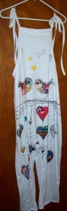 WeWoreWhat stylischer Jumpsuit Strampler Overall mit Vogelherzmuster für Damen ~ Gr. XL - Bild 1 von 4