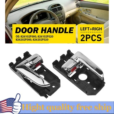 Manija de puerta interior cromada lado derecho para 04-09 KIA Spectra Spectra5 2x H Foto 1 de 4