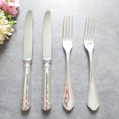 Cuchillo de postre Christofle Oceana 4 piezas cubiertos plateado tenedor excelente Foto 1 de 4