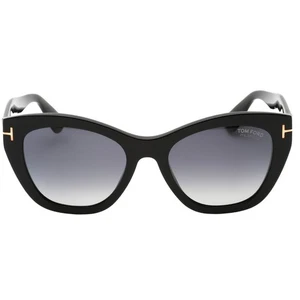 Tom Ford Cara Smoke Polarized Lens Shiny Black Sunglasses - Picture 1 of 2