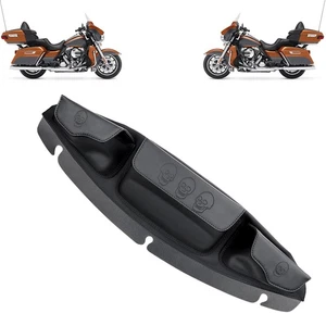 Bolsa de parabrisas de 3 bolsillos negra con calavera apta para Harley Tri Glide Ultra Classic 14-23 - Imagen 1 de 13