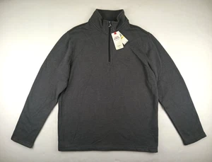 Neu mit Etikett Izod Salzwasser 1/4-Reißverschluss Fleecepullover Herren Medium entspannt grau Sweatshirt - Bild 1 von 10
