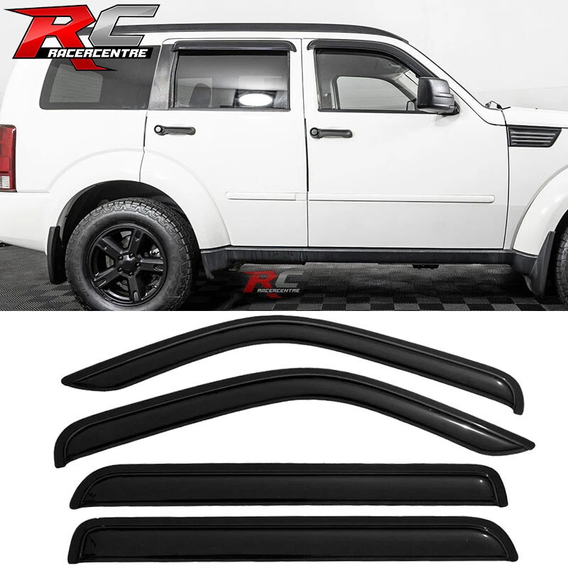 For 07-11 Dodge Nitro Window Visors Rain Guard Air Vent Acrylic 4Pc Set Foto 1 de 4