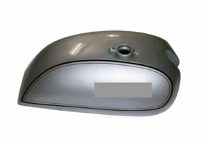 FIT FOR NORTON COMMANDO INTERSTATE SILVER PAINTED STEEL GAS FUEL PETROL TANK - Foto 1 di 3