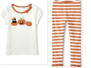 GYMBOREE GIRLS LIL PUMPKIN  TOP AND LEGGINGS OUTFIT NWT SIZE 4T - Picture 1 of 3