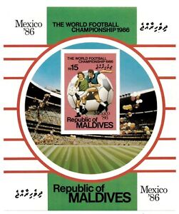 Maldives 1986 SC# 1180 World Cup Soccer, Football - Imperf Souvenir Sheet MNH