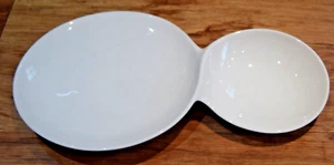 Ciotole ciotola ceramica Villeroy and & Boch doppia bianca Fine China 40 cm x 25 cm RARA - Foto 1 di 7