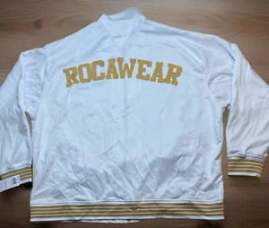 Rocawear Track Jacket 5XL NEW Full Zip White Logo Mock City Y2K Hip Hop ROCA - Picture 1 of 10