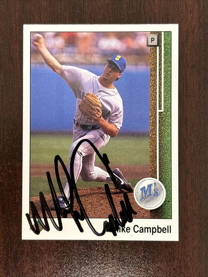 1989 Upper Deck #337 Mike Campbell AUTO Seattle Mariners AUTOGRAPH - Image 1 of 2