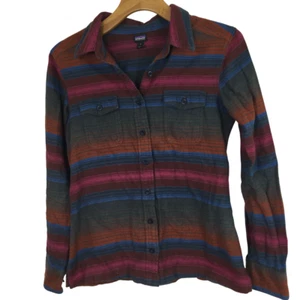 Patagonia Damen Fjord Flanell gestreift Langarm Knopfleiste Hemd mehrfarbig 4 - Bild 1 von 12