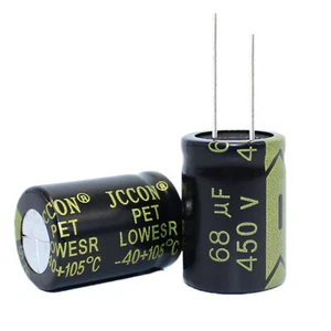 5pcs 450v68uf Aluminum electrolytic capacitor Power adapter inverter 18x22mm - Afbeelding 1 van 3