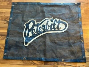 Vintage PETERBILT Semi Tractor Trailer Truck Winter Front Grill Screen - Picture 1 of 3