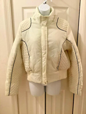 Abrigo de Invierno Blanco Sugar Candy Chaqueta Parker Cremallera Nylon Acolchado Talla Grande Foto 1 de 4
