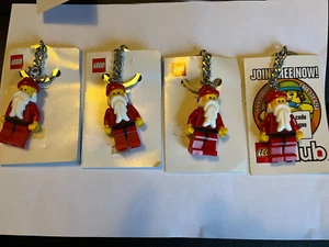 LEGO 4 SANTA CLAUSE KEY CHAINS FROM 2009, ALL BRAND NEW - Picture 1 of 5