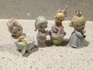 PRECIOUS MOMENTS lot of 4 ceramic figurines 1998 1999 2007 girls 3-4” tall - Picture 1 of 3