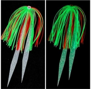 Silicone Fishing Skirt 4" in / 10 cm Glow Tails Fishing Lure Teaser Micro Tackle - Picture 1 of 5