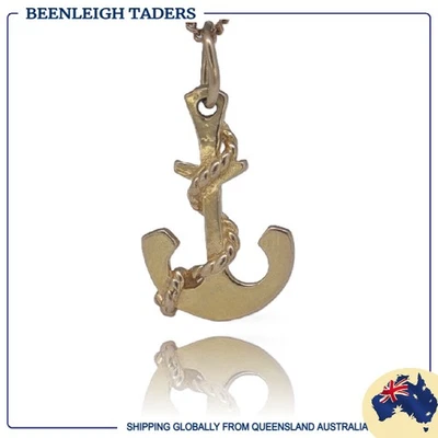 Yellow Gold ANCHOR CHARM Guaranteed Genuine 9ct 9k Gold - Image 1 of 4