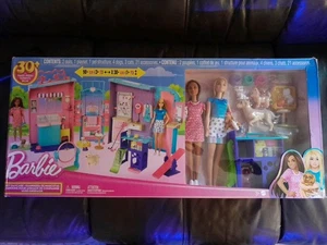 Neu Mattel 2 Barbie Haustier Kindertagesstätte Spielset 30+ Teile - Bild 1 von 8