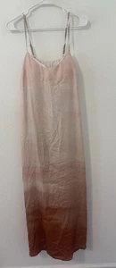 Soma Crinkle Satin Maxi BH Kleid Sonnenuntergang Farben Urlaub fließend Neu mit Etikett Medium - Bild 1 von 11