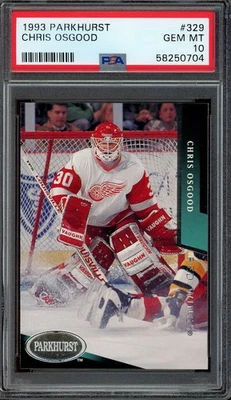 1993-94 Parkhurst ~ Chris Osgood ~ RC ~ #329 ~ PSA 10 ~ POP  12 - Image 1 of 2