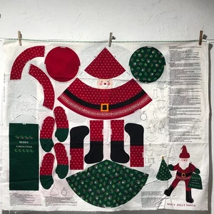 Holly Jolly Santa Muñeca y Árbol VIP Cranston Panel de Tela Navidad Corte y Coser - Imagen 1 de 7