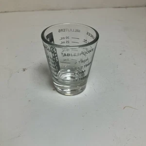 MINI MEASURE Measuring Glass Black 30ml Ounces Milliliters Tablespoons Modern - Picture 1 of 8