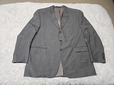 Blazer Lord Taylor Polo Ralph Lauren Para Hombre Talla 46R Gris Rayas Lana Cachemira Foto 1 de 4