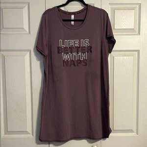 CACIQUE taglia 14 16 Sleep Life is Better con pisolini camicia da notte pisolino - Foto 1 di 7