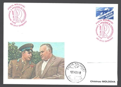 Moldavia Space 2009 Día Mundial de la Aviación y Cosmonáutica Gagarin matasellos Foto 1 de 2