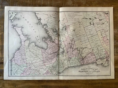 Railway Map of Canada - 1877 - Peterborough/Muskoka/Grey/Simcoe Areas (Sheet 3) - Image 1 of 4