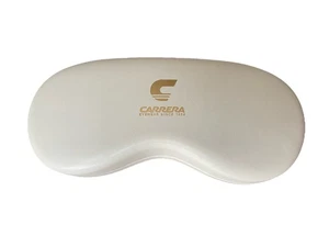 CARRERA Cream Hinged Authentic EYEGLASSES SUNGLASSES Hard CASE ONLY W/ Cloth - Picture 1 of 9