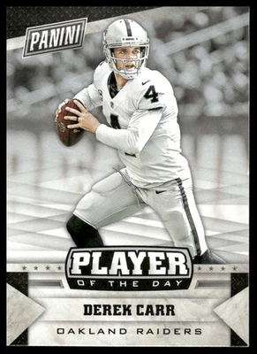 2016 Panini Player of the Day #16 Derek Carr Oakland Raiders - Image 1 of 2
