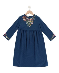 Gucci Girls Floral Embroidered Long Sleeve Dress - Picture 1 of 2