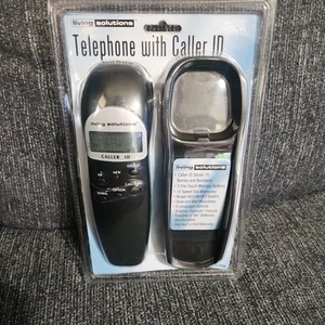 New Living Solutions Corded House Home  Phone black Caller ID, Memory, Mountable - Zdjęcie 1 z 10