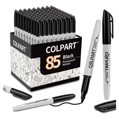 85 Wasserfeste Filzstifte Schwarz - Feine  für Kreative Anwendungen - Bild 1 von 4