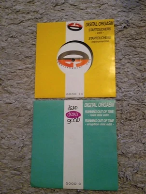 Digital Orgasm - Running Out Of Time & Startouchers  7" Vinyl Singles  - Image 1 of 3