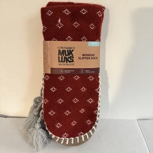 NEW With Tags MUK LUKS Women’s Slipper Sock Slippers Size Sm/M 5-7 Lining - Picture 1 of 5