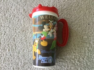 DISNEY WORLD RESORTS **RED** REFILLABLE CUP w/ LID - Picture 1 of 1